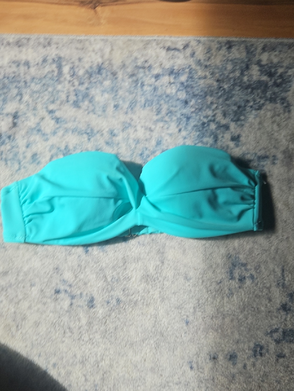 Victoria's Secret Turquoise Strapless Bandeau Swim Top